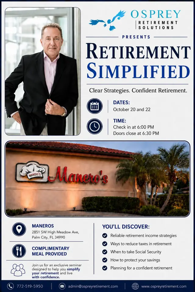 Seminar flyer: Manero's, October 20 & 22, 2026